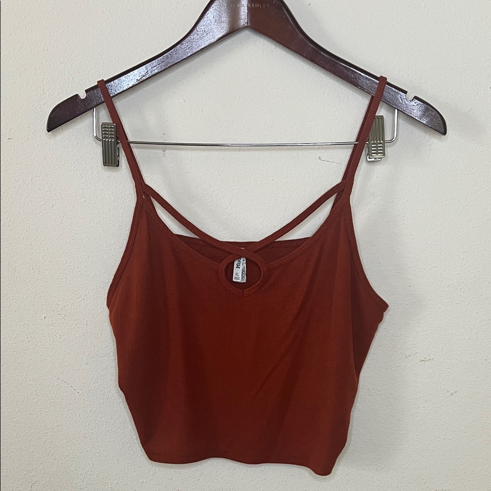 Mudd Tank Top Burnt Orange Cropped Summer Casual Womens Size XLarge